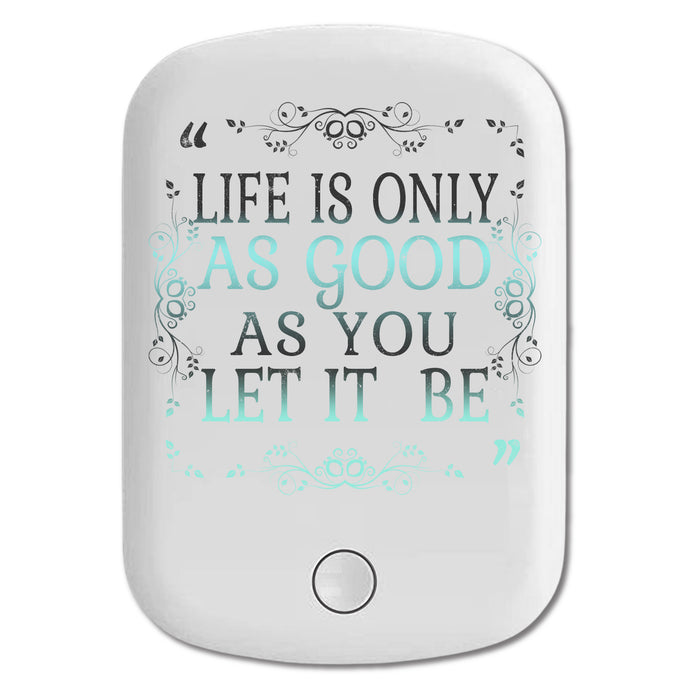DistinctInk Magnetic Battery Pack, Wireless Portable Charger with USB-C Cable, Compatible with MagSafe iPhone 14 / 13 / 12 Series - Life As Good As You Let It Be