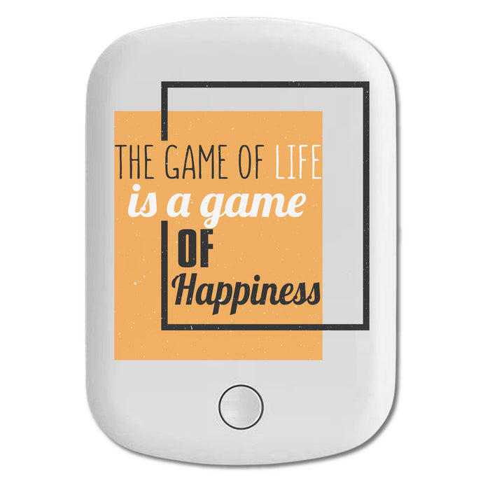 DistinctInk Magnetic Battery Pack, Wireless Portable Charger with USB-C Cable, Compatible with MagSafe iPhone 14 / 13 / 12 Series - Life Is Game Of Happiness