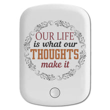 DistinctInk Magnetic Battery Pack, Wireless Portable Charger with USB-C Cable, Compatible with MagSafe iPhone 14 / 13 / 12 Series - Life Is What Thoughts Make It