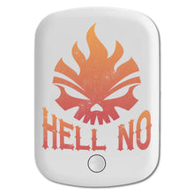 DistinctInk Magnetic Battery Pack, Wireless Portable Charger with USB-C Cable, Compatible with MagSafe iPhone 14 / 13 / 12 Series - Hell No Fire Skull