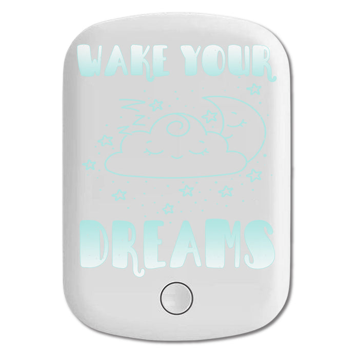DistinctInk Magnetic Battery Pack, Wireless Portable Charger with USB-C Cable, Compatible with MagSafe iPhone 14 / 13 / 12 Series - Wake Your Dreams - Moon Clouds