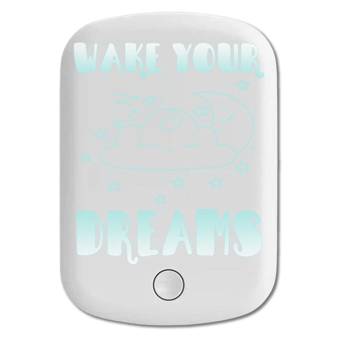 DistinctInk Magnetic Battery Pack, Wireless Portable Charger with USB-C Cable, Compatible with MagSafe iPhone 14 / 13 / 12 Series - Wake Your Dreams - Moon Clouds