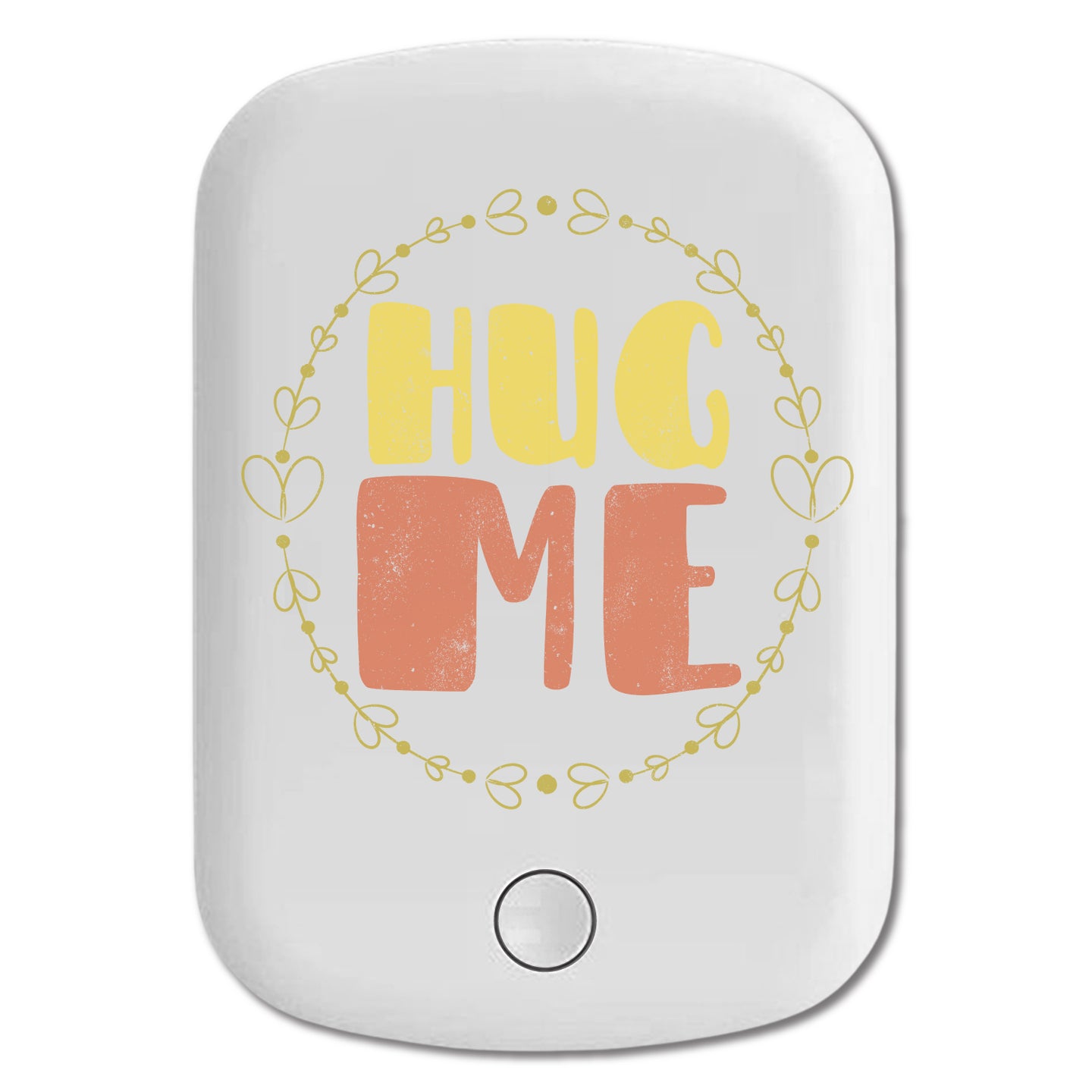 DistinctInk Magnetic Battery Pack, Wireless Portable Charger with USB-C Cable, Compatible with MagSafe iPhone 14 / 13 / 12 Series - Hug Me