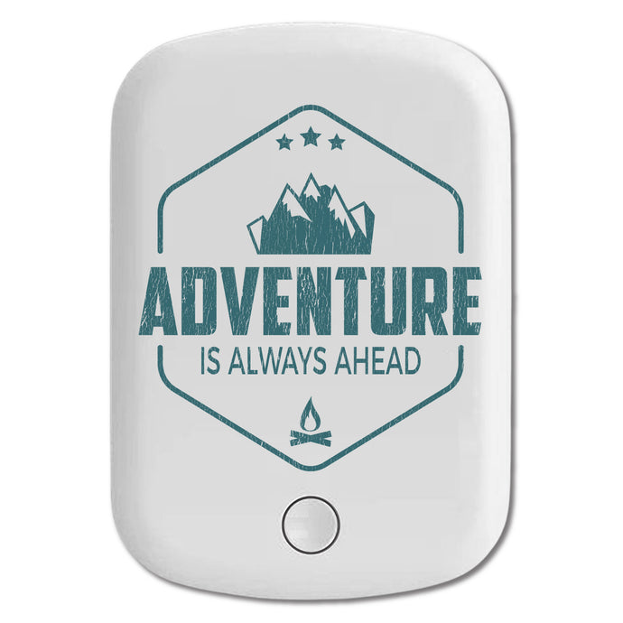 DistinctInk Magnetic Battery Pack, Wireless Portable Charger with USB-C Cable, Compatible with MagSafe iPhone 14 / 13 / 12 Series - Adventure Is Always Ahead