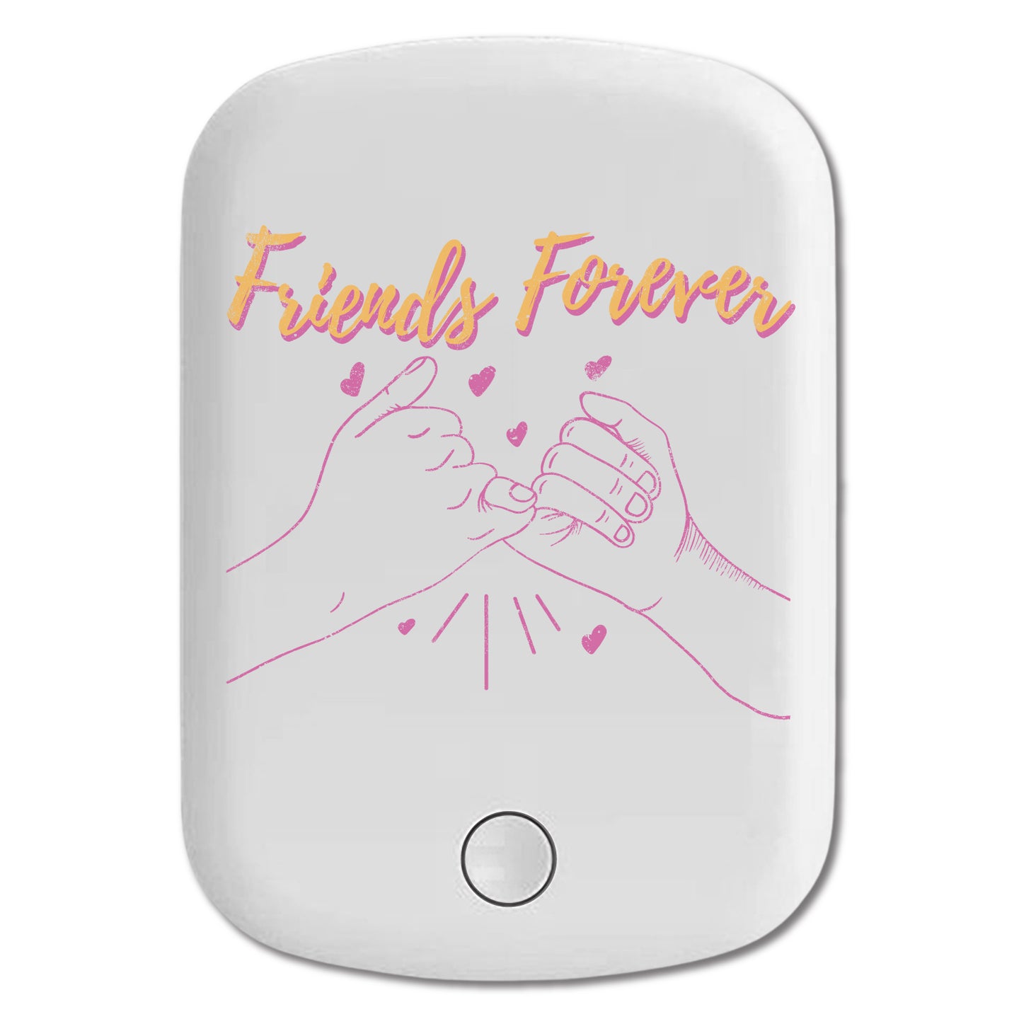 DistinctInk Magnetic Battery Pack, Wireless Portable Charger with USB-C Cable, Compatible with MagSafe iPhone 14 / 13 / 12 Series - Friends Forever
