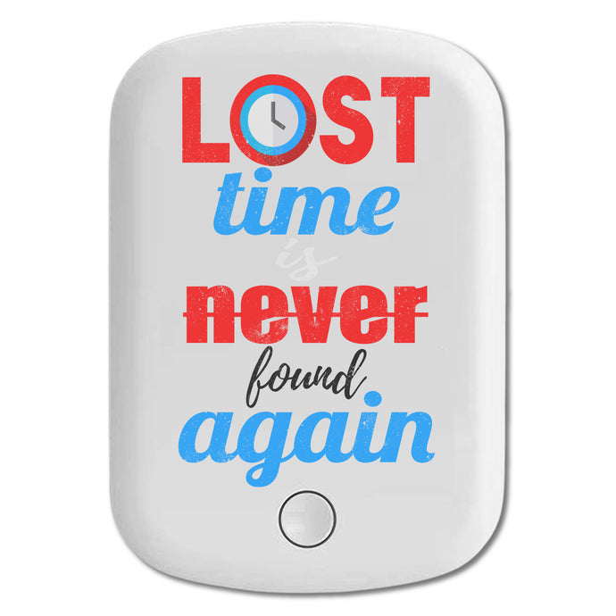 DistinctInk Magnetic Battery Pack, Wireless Portable Charger with USB-C Cable, Compatible with MagSafe iPhone 14 / 13 / 12 Series - Lost Time Never Found Again