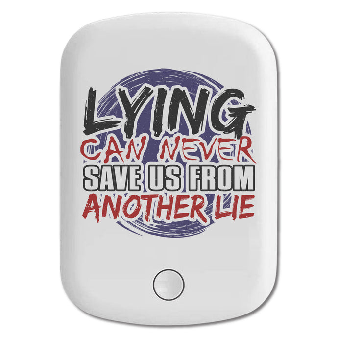 DistinctInk Magnetic Battery Pack, Wireless Portable Charger with USB-C Cable, Compatible with MagSafe iPhone 14 / 13 / 12 Series - Lying Never Save From Another Lie
