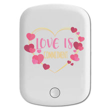 DistinctInk Magnetic Battery Pack, Wireless Portable Charger with USB-C Cable, Compatible with MagSafe iPhone 14 / 13 / 12 Series - Love Is Commitment
