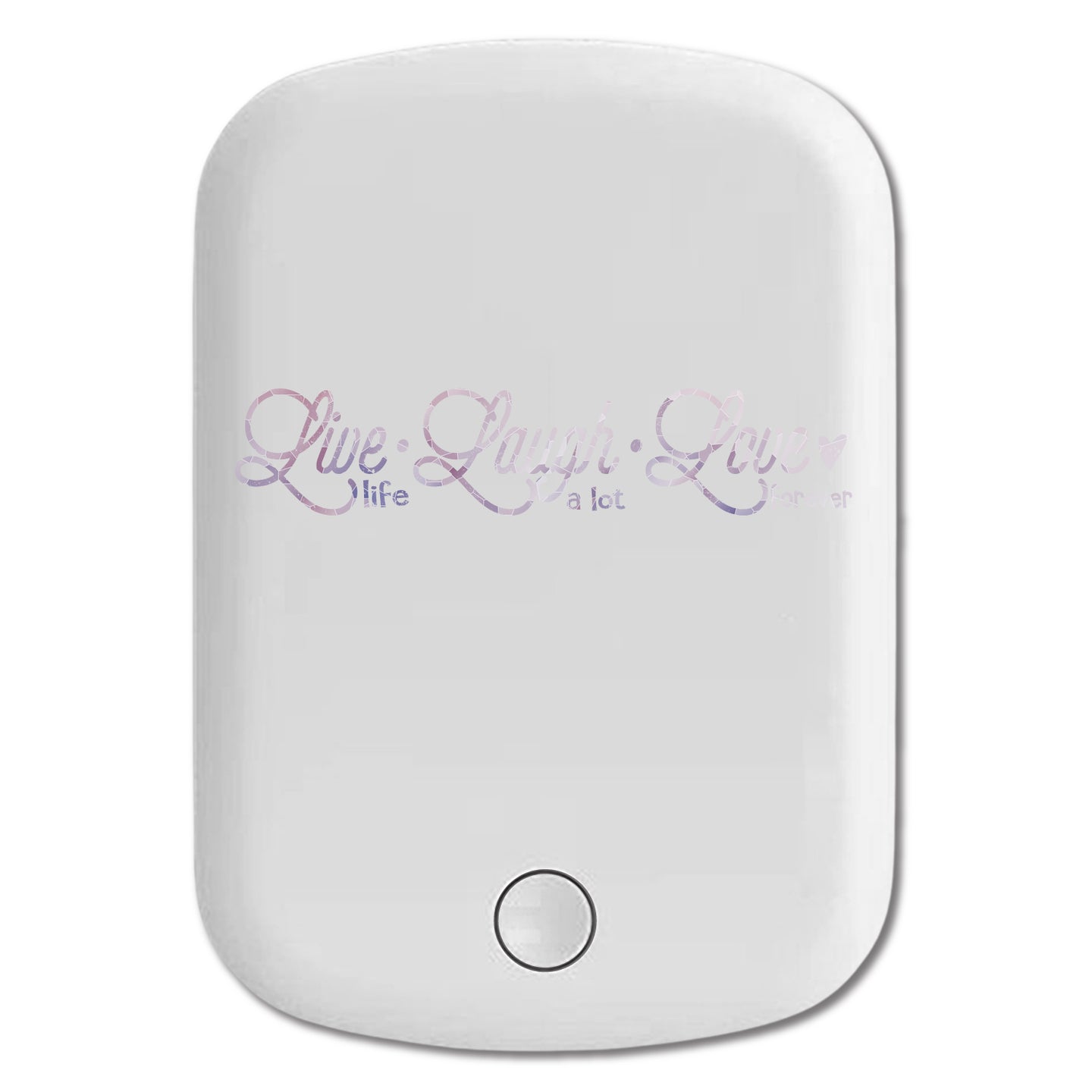 DistinctInk Magnetic Battery Pack, Wireless Portable Charger with USB-C Cable, Compatible with MagSafe iPhone 14 / 13 / 12 Series - Live Life Laugh A Lot Love Forever