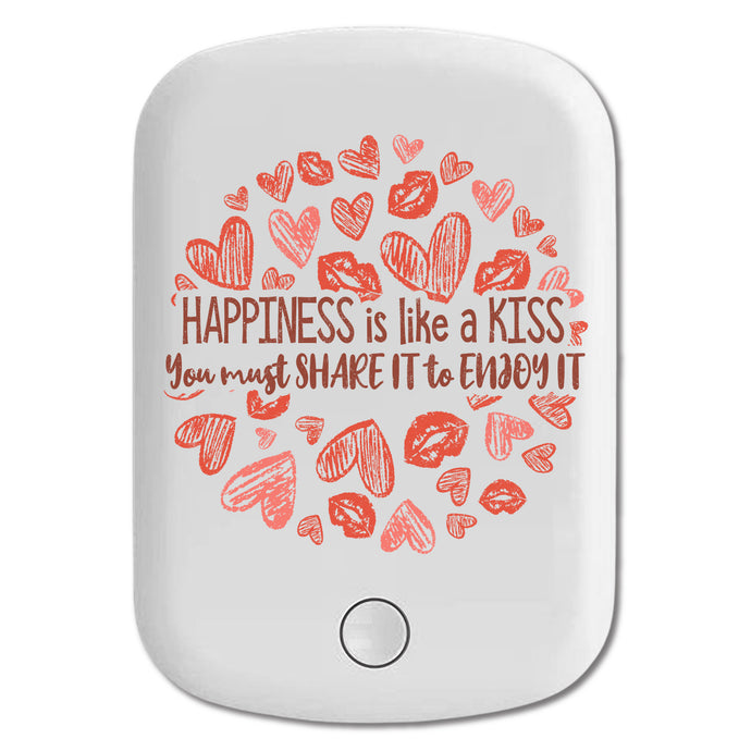 DistinctInk Magnetic Battery Pack, Wireless Portable Charger with USB-C Cable, Compatible with MagSafe iPhone 14 / 13 / 12 Series - Happiness Like Kiss Must Share To Enjoy It