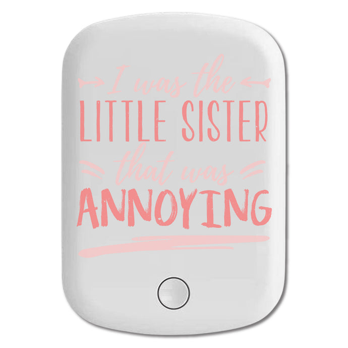 DistinctInk Magnetic Battery Pack, Wireless Portable Charger with USB-C Cable, Compatible with MagSafe iPhone 14 / 13 / 12 Series - Was The Little Sister That Was Annoying