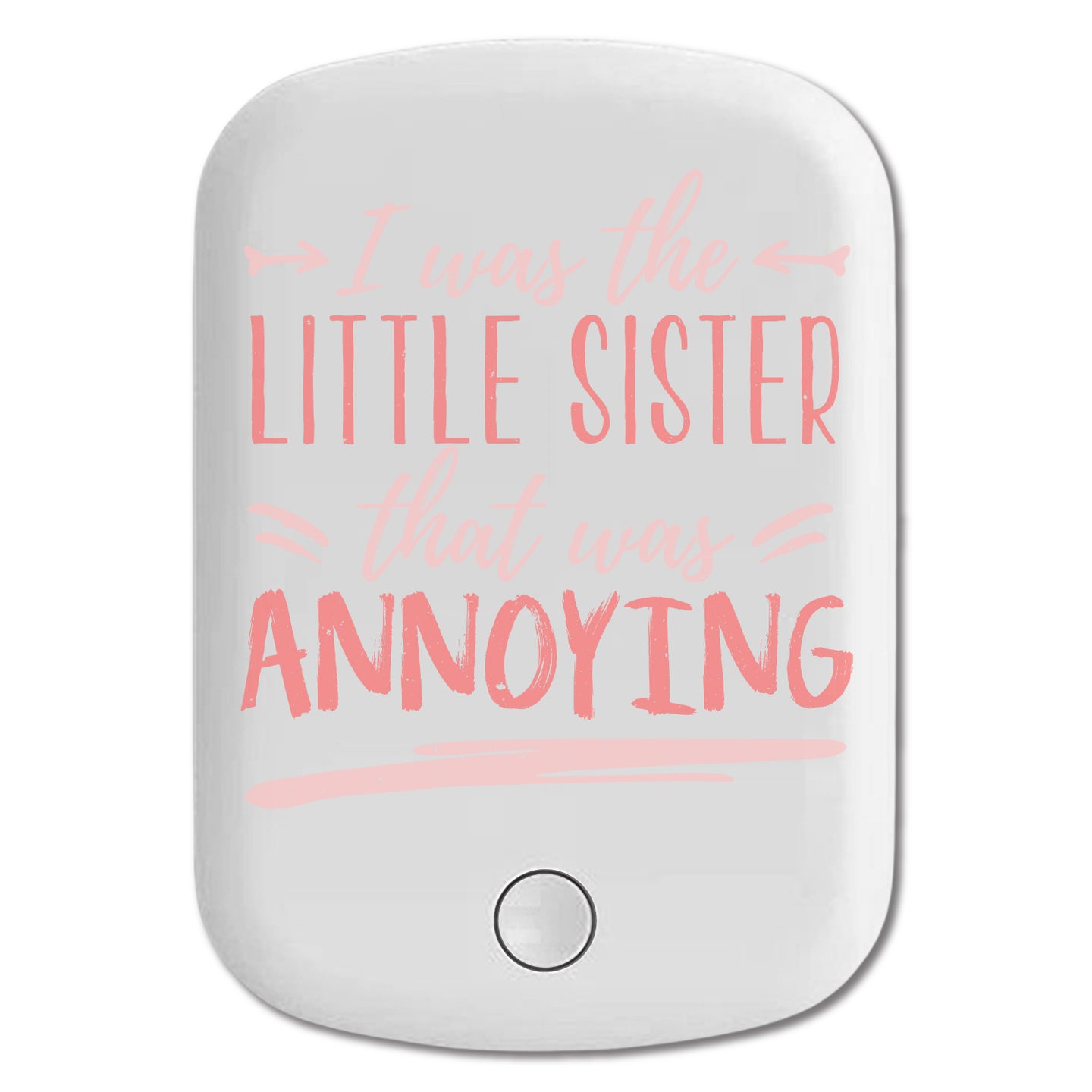 DistinctInk Magnetic Battery Pack, Wireless Portable Charger with USB-C Cable, Compatible with MagSafe iPhone 14 / 13 / 12 Series - Was The Little Sister That Was Annoying