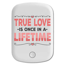 DistinctInk Magnetic Battery Pack, Wireless Portable Charger with USB-C Cable, Compatible with MagSafe iPhone 14 / 13 / 12 Series - True Love Once In Lifetime