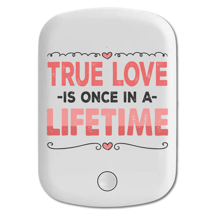 DistinctInk Magnetic Battery Pack, Wireless Portable Charger with USB-C Cable, Compatible with MagSafe iPhone 14 / 13 / 12 Series - True Love Once In Lifetime