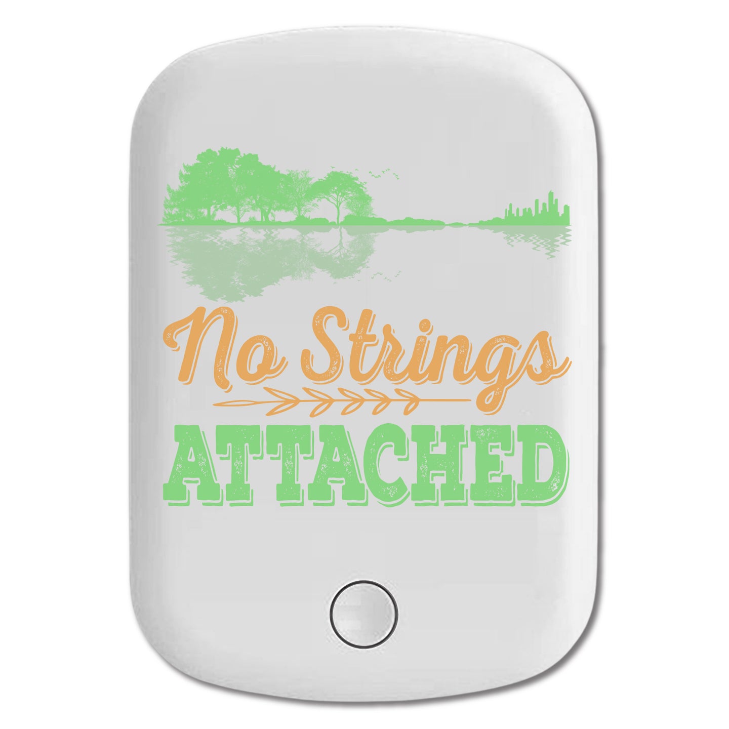 DistinctInk Magnetic Battery Pack, Wireless Portable Charger with USB-C Cable, Compatible with MagSafe iPhone 14 / 13 / 12 Series - No Strings Attached - Trees Guitar