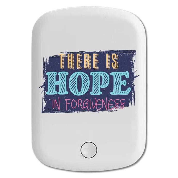 DistinctInk Magnetic Battery Pack, Wireless Portable Charger with USB-C Cable, Compatible with MagSafe iPhone 14 / 13 / 12 Series - There Is Hope In Forgiveness