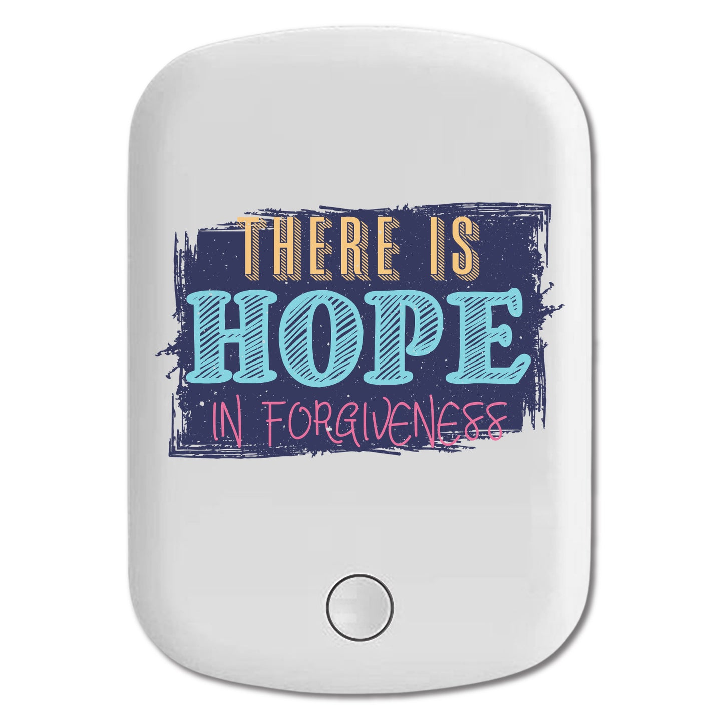 DistinctInk Magnetic Battery Pack, Wireless Portable Charger with USB-C Cable, Compatible with MagSafe iPhone 14 / 13 / 12 Series - There Is Hope In Forgiveness