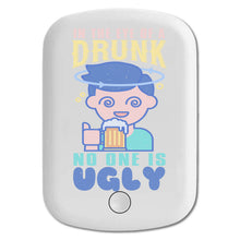 DistinctInk Magnetic Battery Pack, Wireless Portable Charger with USB-C Cable, Compatible with MagSafe iPhone 14 / 13 / 12 Series - Eye Of Drunk No One Is Ugly
