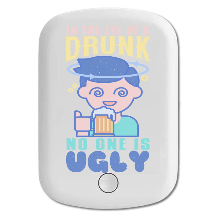 DistinctInk Magnetic Battery Pack, Wireless Portable Charger with USB-C Cable, Compatible with MagSafe iPhone 14 / 13 / 12 Series - Eye Of Drunk No One Is Ugly
