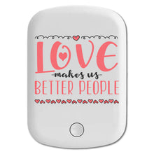 DistinctInk Magnetic Battery Pack, Wireless Portable Charger with USB-C Cable, Compatible with MagSafe iPhone 14 / 13 / 12 Series - Love Makes Us Better People