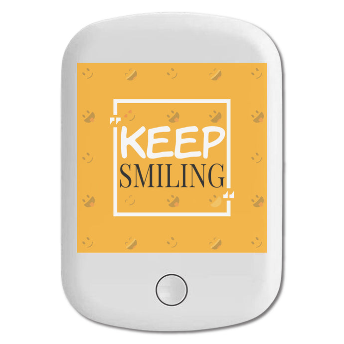 DistinctInk Magnetic Battery Pack, Wireless Portable Charger with USB-C Cable, Compatible with MagSafe iPhone 14 / 13 / 12 Series - Keep Smiling