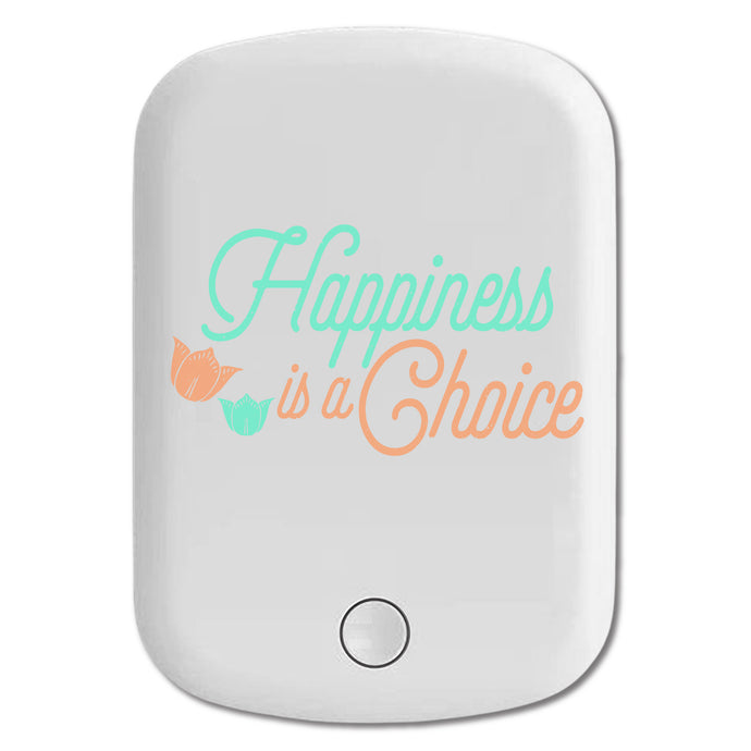 DistinctInk Magnetic Battery Pack, Wireless Portable Charger with USB-C Cable, Compatible with MagSafe iPhone 14 / 13 / 12 Series - Happiness Is A Choice