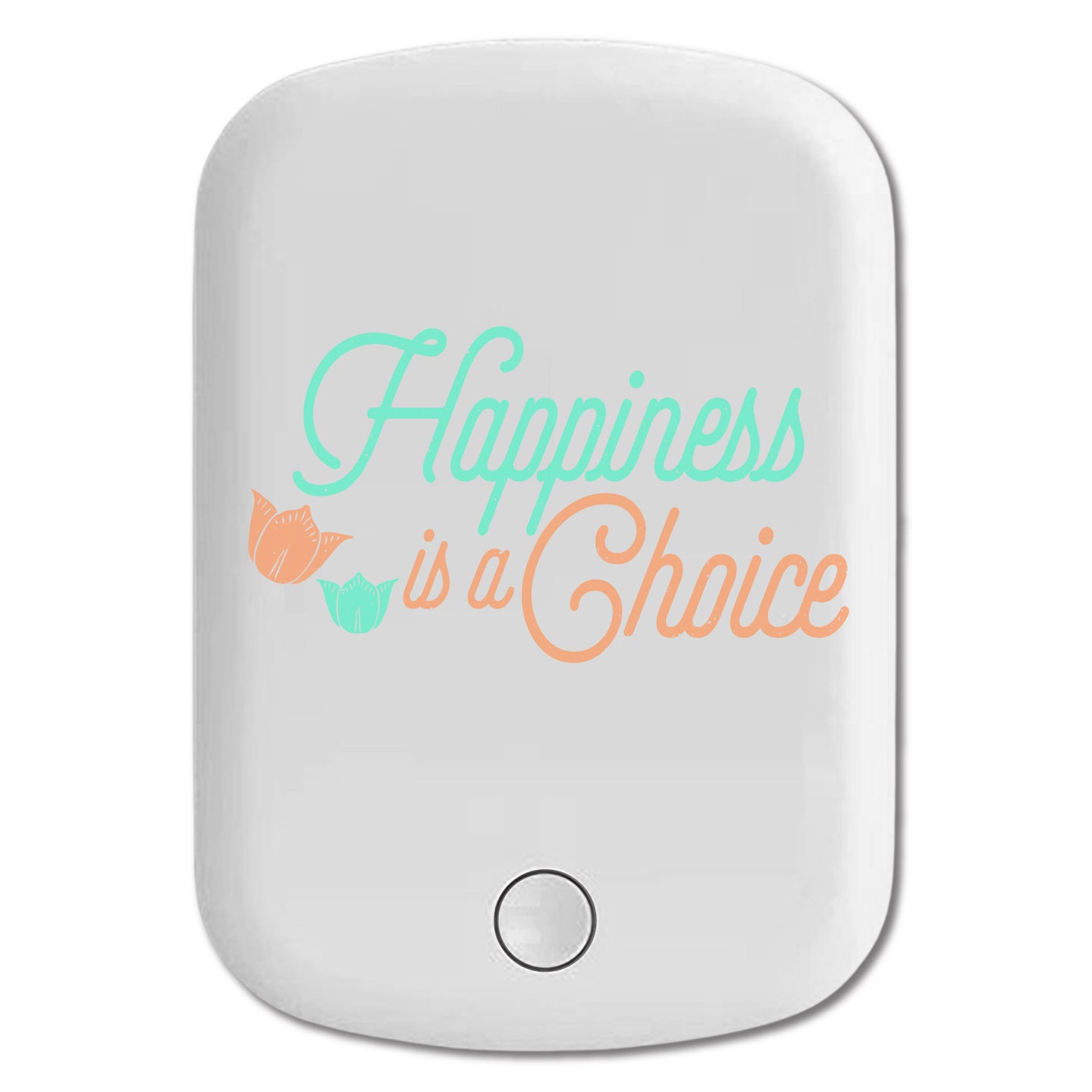 DistinctInk Magnetic Battery Pack, Wireless Portable Charger with USB-C Cable, Compatible with MagSafe iPhone 14 / 13 / 12 Series - Happiness Is A Choice