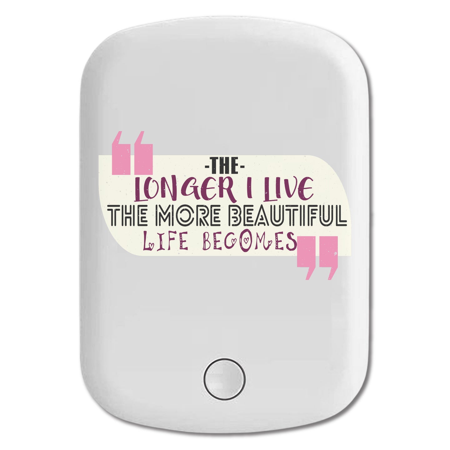 DistinctInk Magnetic Battery Pack, Wireless Portable Charger with USB-C Cable, Compatible with MagSafe iPhone 14 / 13 / 12 Series - Longer Life More Beautiful Life Becomes