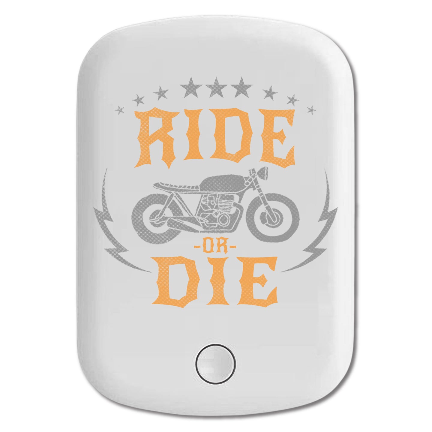 DistinctInk Magnetic Battery Pack, Wireless Portable Charger with USB-C Cable, Compatible with MagSafe iPhone 14 / 13 / 12 Series - Ride Or Die - Motorcycle