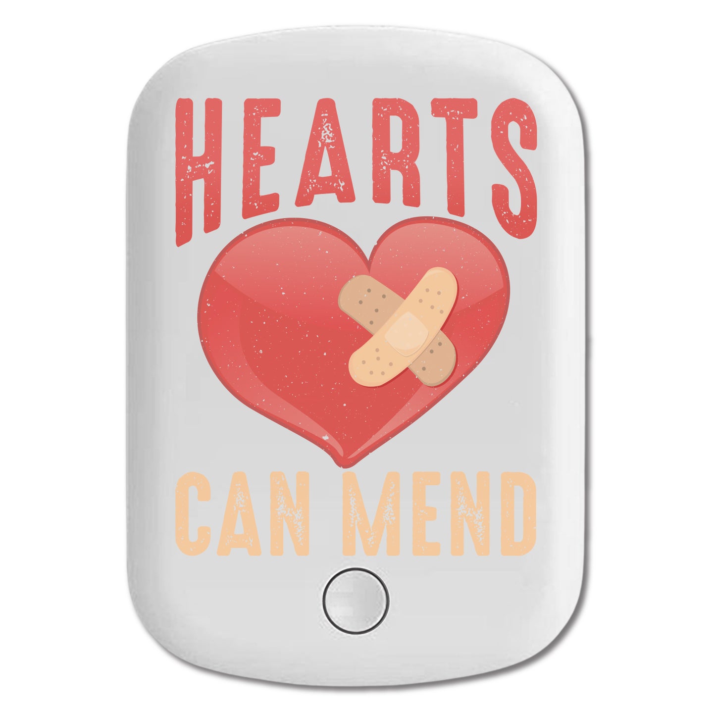 DistinctInk Magnetic Battery Pack, Wireless Portable Charger with USB-C Cable, Compatible with MagSafe iPhone 14 / 13 / 12 Series - Hearts Can Mend