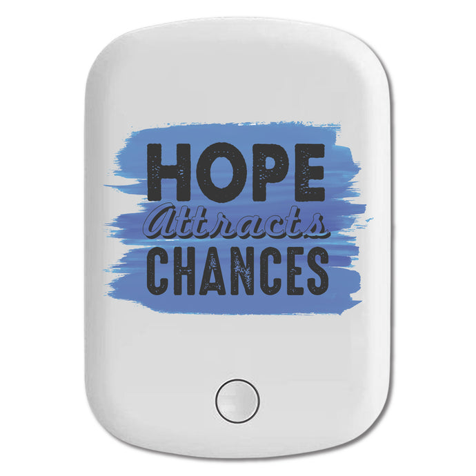 DistinctInk Magnetic Battery Pack, Wireless Portable Charger with USB-C Cable, Compatible with MagSafe iPhone 14 / 13 / 12 Series - Hope Attracts Chances