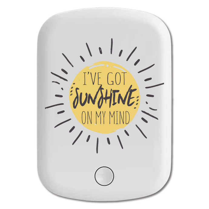 DistinctInk Magnetic Battery Pack, Wireless Portable Charger with USB-C Cable, Compatible with MagSafe iPhone 14 / 13 / 12 Series - Got Sunshine On My Mind