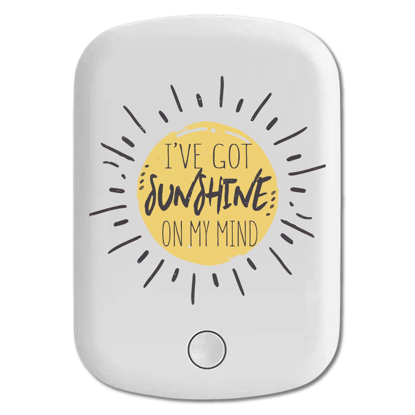 DistinctInk Magnetic Battery Pack, Wireless Portable Charger with USB-C Cable, Compatible with MagSafe iPhone 14 / 13 / 12 Series - Got Sunshine On My Mind