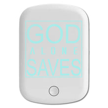 DistinctInk Magnetic Battery Pack, Wireless Portable Charger with USB-C Cable, Compatible with MagSafe iPhone 14 / 13 / 12 Series - God Alone Saves