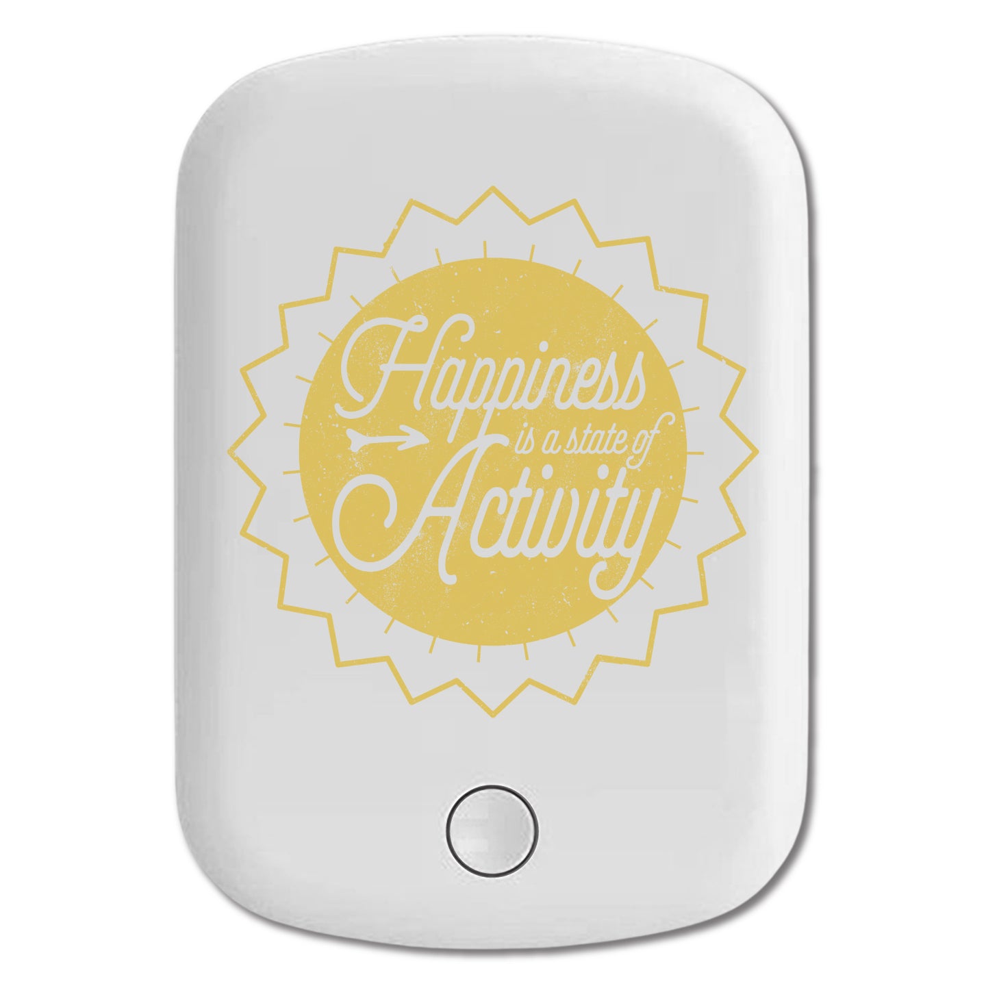 DistinctInk Magnetic Battery Pack, Wireless Portable Charger with USB-C Cable, Compatible with MagSafe iPhone 14 / 13 / 12 Series - Happiness State Of Activity