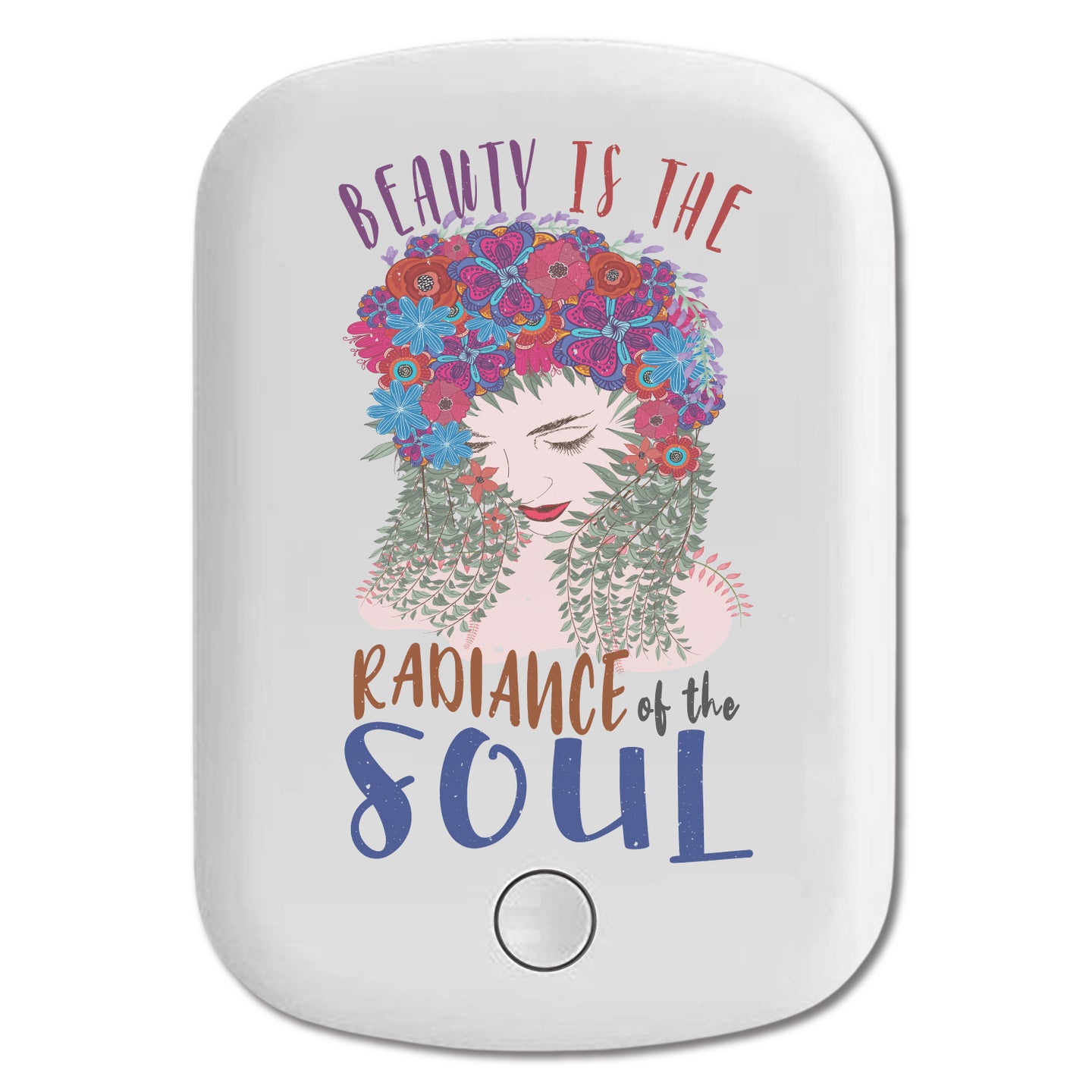 DistinctInk Magnetic Battery Pack, Wireless Portable Charger with USB-C Cable, Compatible with MagSafe iPhone 14 / 13 / 12 Series - Beauty Radiance Of Soul