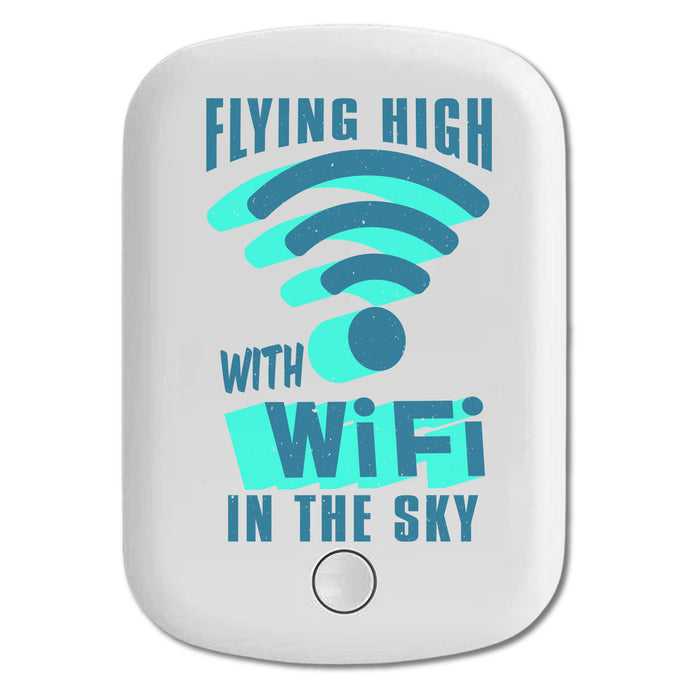 DistinctInk Magnetic Battery Pack, Wireless Portable Charger with USB-C Cable, Compatible with MagSafe iPhone 14 / 13 / 12 Series - Flying High Wifi In Sky