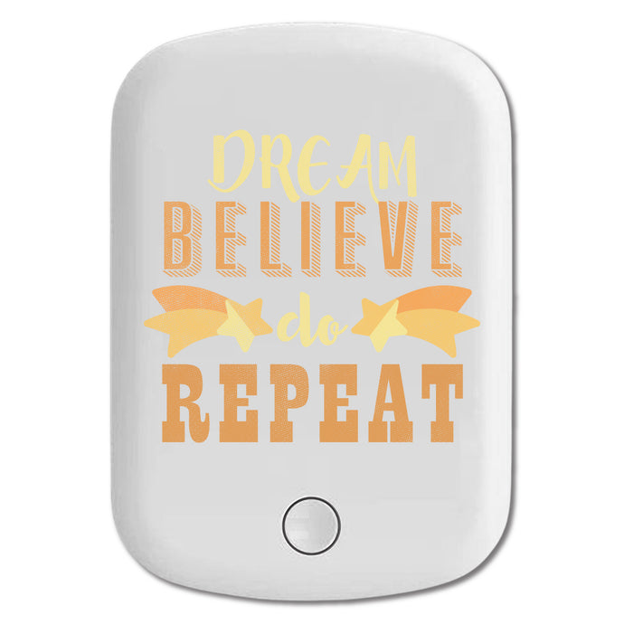 DistinctInk Magnetic Battery Pack, Wireless Portable Charger with USB-C Cable, Compatible with MagSafe iPhone 14 / 13 / 12 Series - Dream Believe Do Repeat