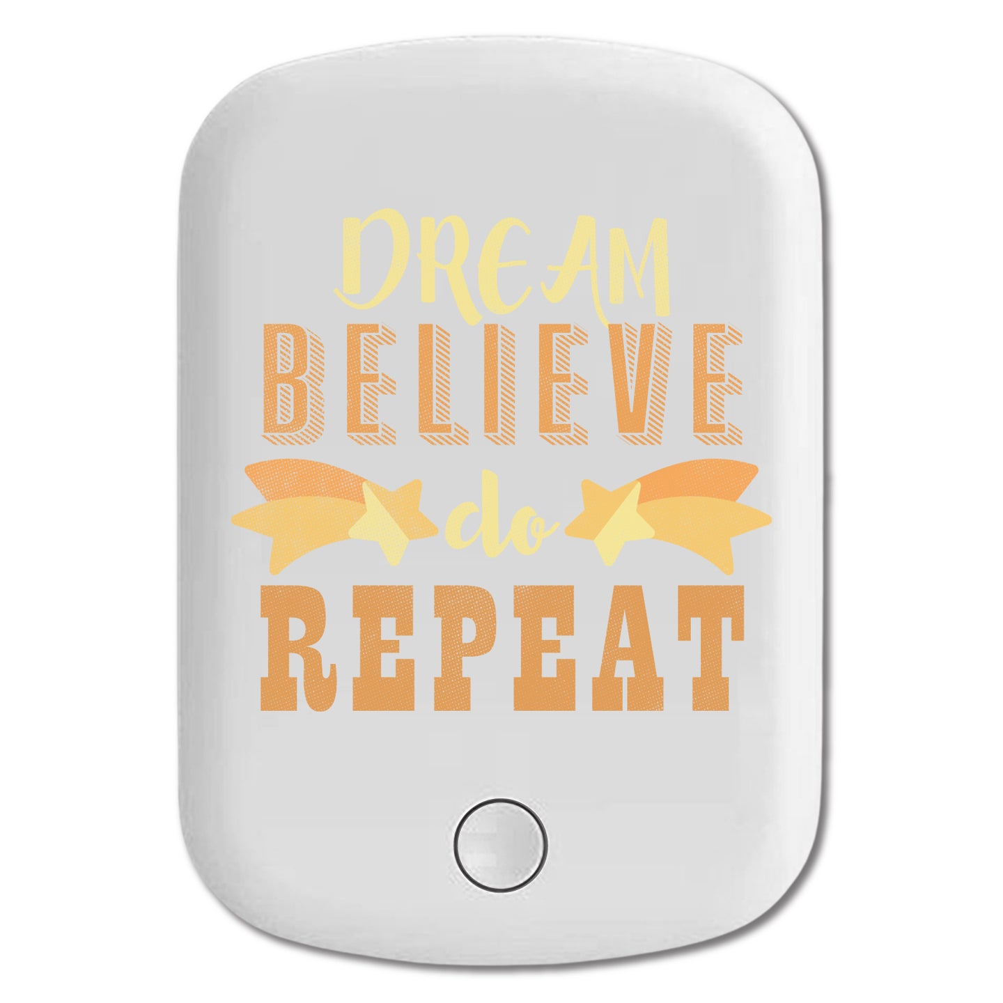 DistinctInk Magnetic Battery Pack, Wireless Portable Charger with USB-C Cable, Compatible with MagSafe iPhone 14 / 13 / 12 Series - Dream Believe Do Repeat