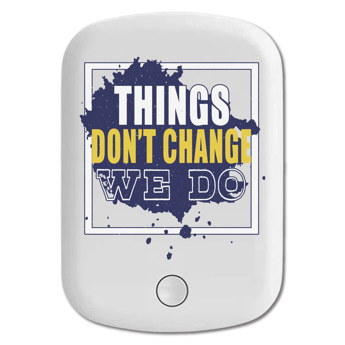DistinctInk Magnetic Battery Pack, Wireless Portable Charger with USB-C Cable, Compatible with MagSafe iPhone 14 / 13 / 12 Series - Things Don't Change We Do