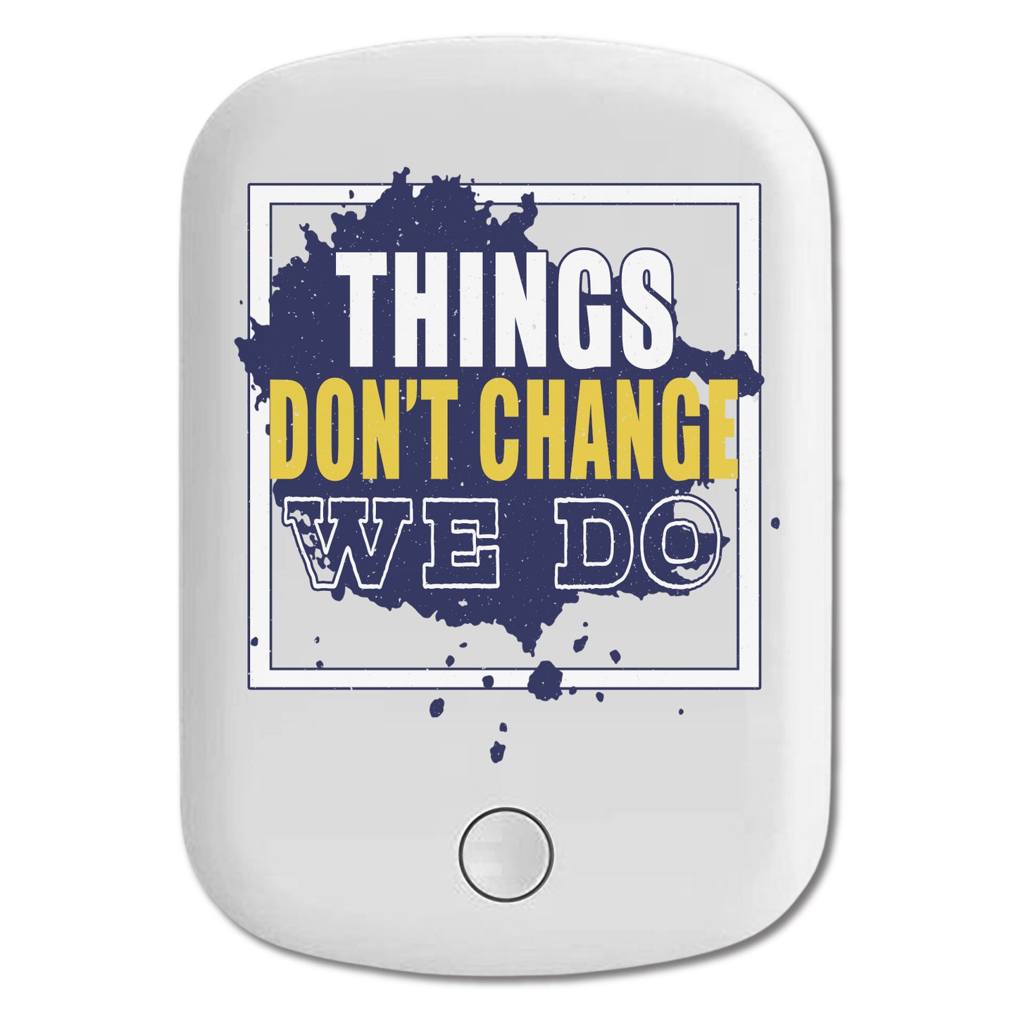 DistinctInk Magnetic Battery Pack, Wireless Portable Charger with USB-C Cable, Compatible with MagSafe iPhone 14 / 13 / 12 Series - Things Don't Change We Do