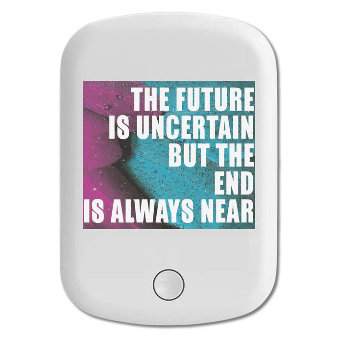DistinctInk Magnetic Battery Pack, Wireless Portable Charger with USB-C Cable, Compatible with MagSafe iPhone 14 / 13 / 12 Series - Future Uncertain End Always Near