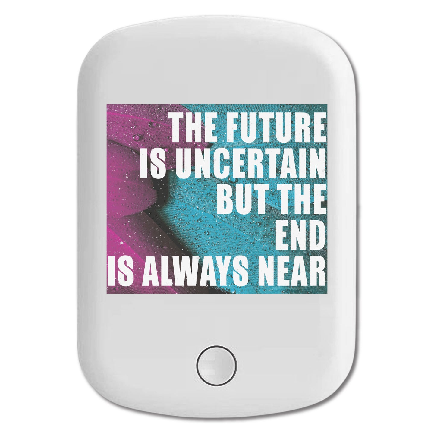 DistinctInk Magnetic Battery Pack, Wireless Portable Charger with USB-C Cable, Compatible with MagSafe iPhone 14 / 13 / 12 Series - Future Uncertain End Always Near