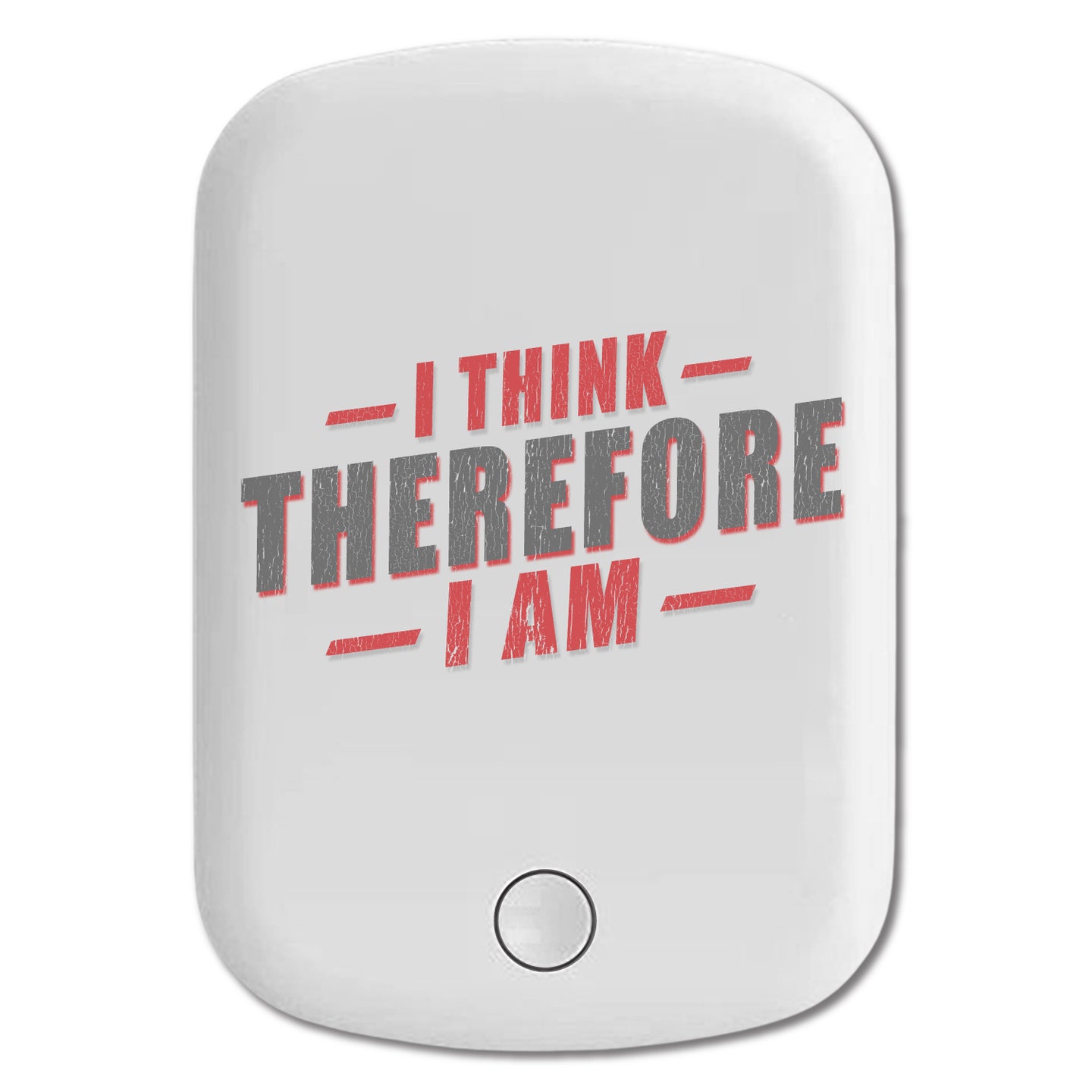 DistinctInk Magnetic Battery Pack, Wireless Portable Charger with USB-C Cable, Compatible with MagSafe iPhone 14 / 13 / 12 Series - I Think Therefore I Am