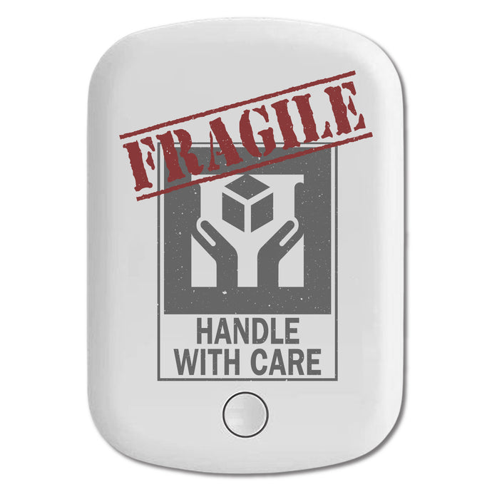 DistinctInk Magnetic Battery Pack, Wireless Portable Charger with USB-C Cable, Compatible with MagSafe iPhone 14 / 13 / 12 Series - Fragile Handle With Care