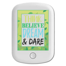 DistinctInk Magnetic Battery Pack, Wireless Portable Charger with USB-C Cable, Compatible with MagSafe iPhone 14 / 13 / 12 Series - Think Believe Dream Dare
