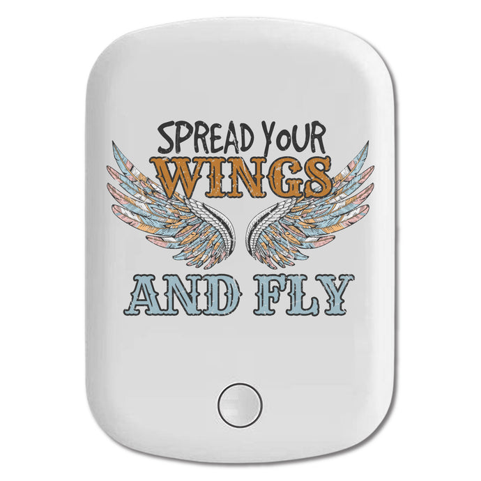 DistinctInk Magnetic Battery Pack, Wireless Portable Charger with USB-C Cable, Compatible with MagSafe iPhone 14 / 13 / 12 Series - Spead Your Wings And Fly