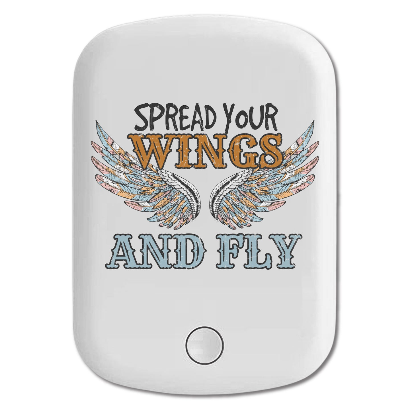 DistinctInk Magnetic Battery Pack, Wireless Portable Charger with USB-C Cable, Compatible with MagSafe iPhone 14 / 13 / 12 Series - Spead Your Wings And Fly