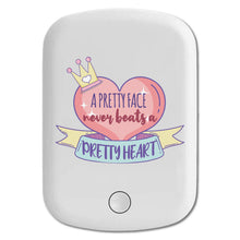 DistinctInk Magnetic Battery Pack, Wireless Portable Charger with USB-C Cable, Compatible with MagSafe iPhone 14 / 13 / 12 Series - Pretty Face Never Beats Pretty Heart
