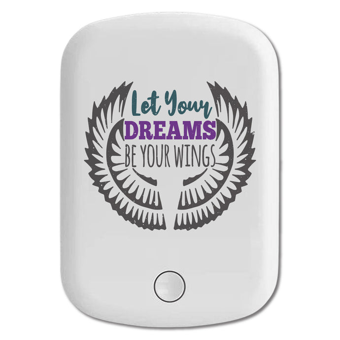 DistinctInk Magnetic Battery Pack, Wireless Portable Charger with USB-C Cable, Compatible with MagSafe iPhone 14 / 13 / 12 Series - Let Dreams Be Wings